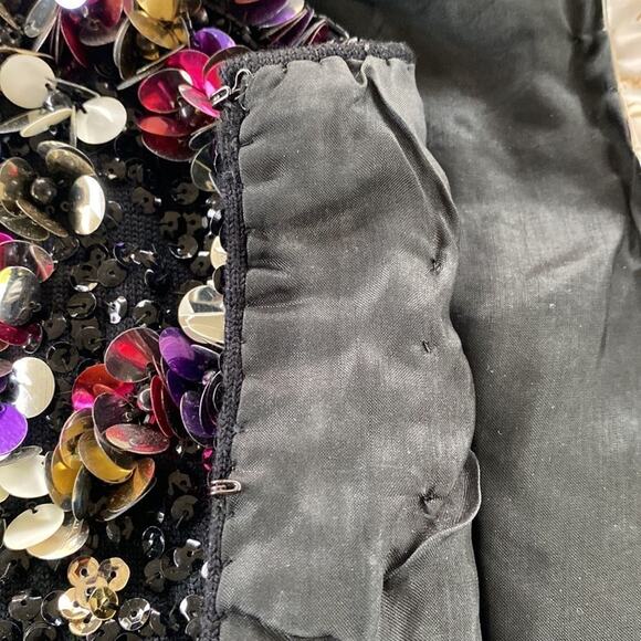 Vintage 60s beaded vest Embellished with sequins. 100% Wiool Must see Video - Picture 9 of 16